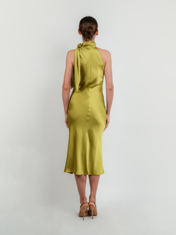 ABITO HALTER COLOR PISTACCHIO