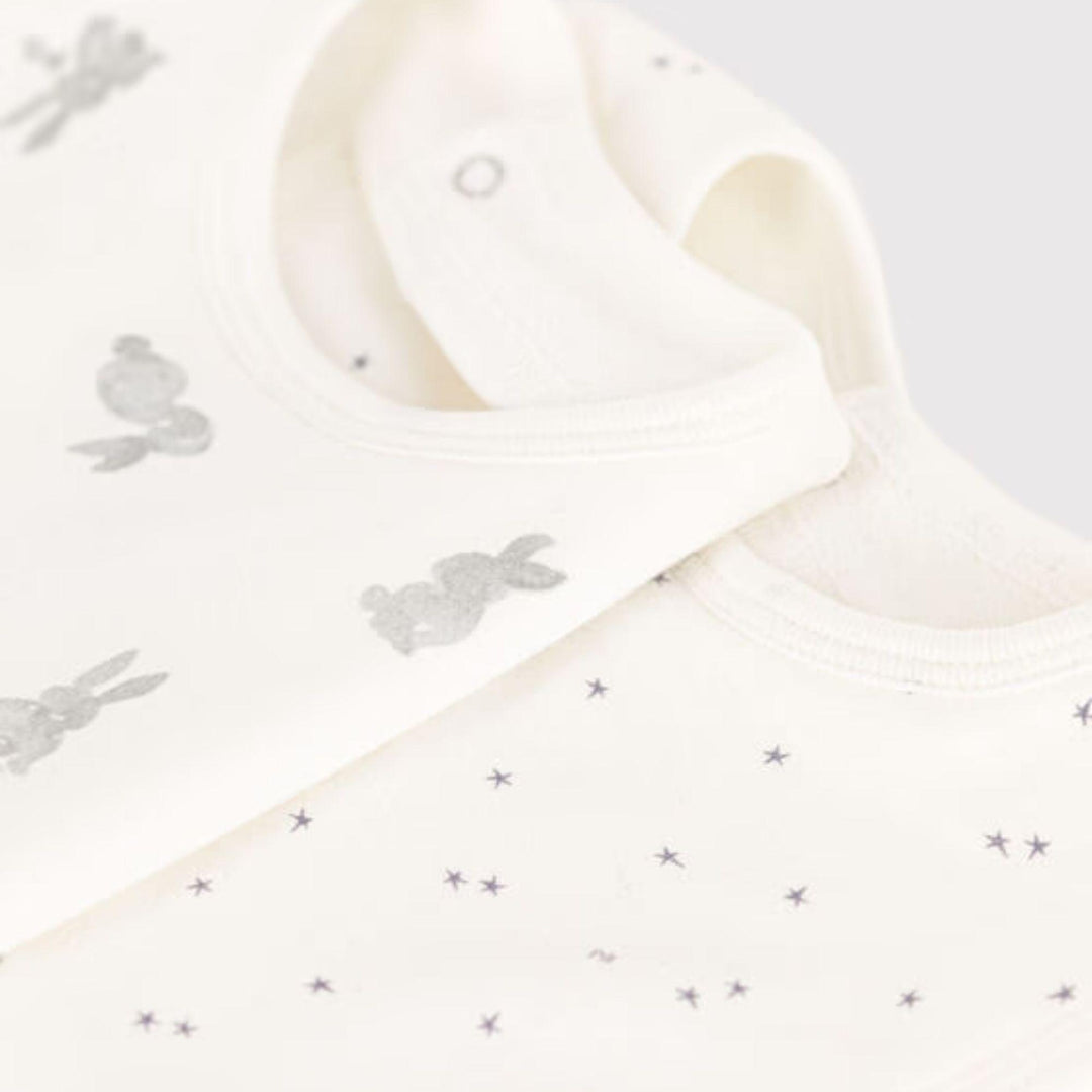 CONFEZIONE DA 2 BAVAGLINI IN COTONE PER NEONATI A09S7 03 PETIT BATEAU 