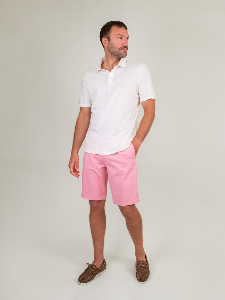BERMUDA ROSA CON TASCHE A FILO