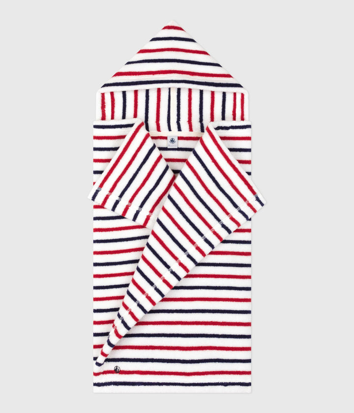 Mantellina da bagno stampa a righe A0DXI 85 PETIT BATEAU 