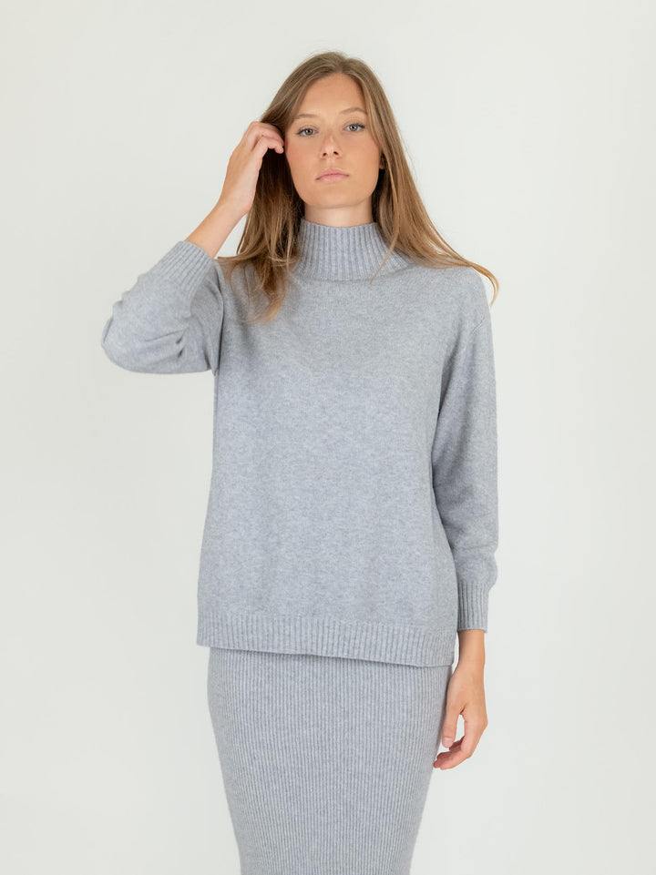 LUPETTO IN MAGLIA GRIGIO PERLA 0570/138 0020 BIMOR 