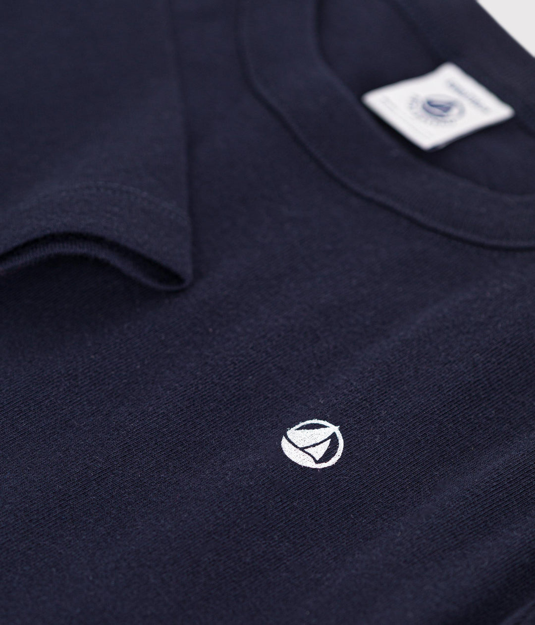 T-shirt a maniche lunghe a costine blu A0BA4 02 PETIT BATEAU 