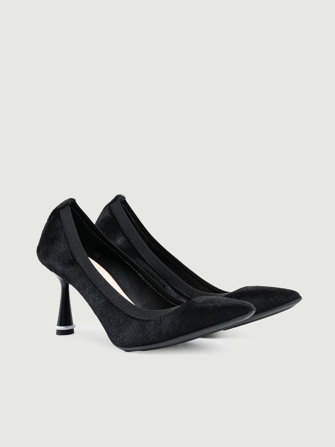 DÉCOLLETÉ IN CAVALLINO CON ELASTICO NERE 7011 NERO VERDACCHIA 