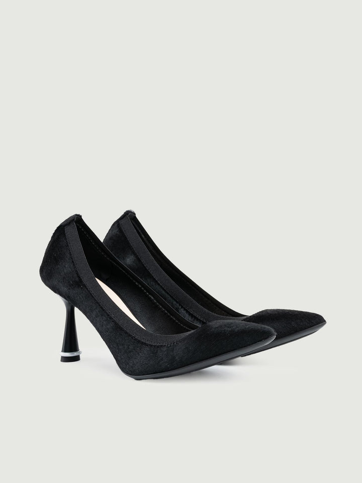 DÉCOLLETÉ IN CAVALLINO CON ELASTICO NERE 7011 NERO VERDACCHIA 