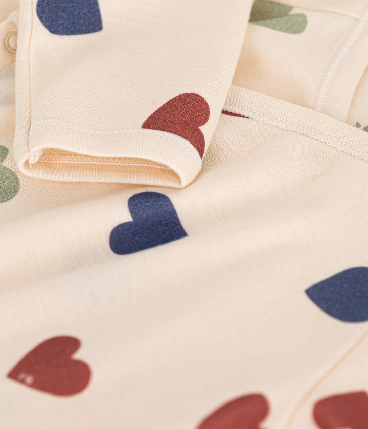 PIGIAMA A CUORI BEBÈ IN COTONE A09GK 01 PETIT BATEAU 