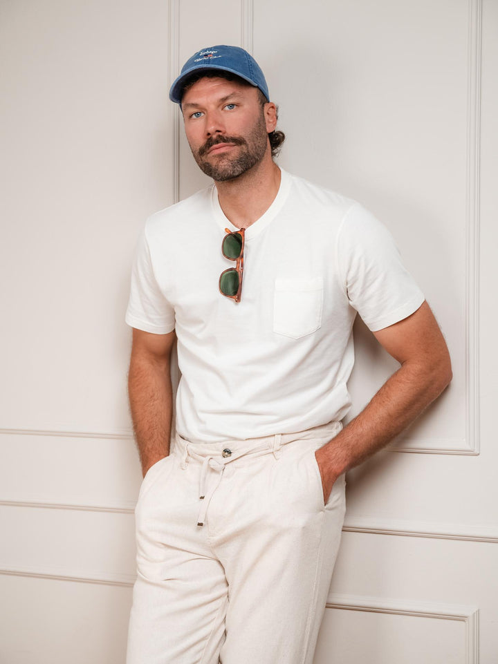 PANTALONI IN LINO CON COULISSE BEIGE