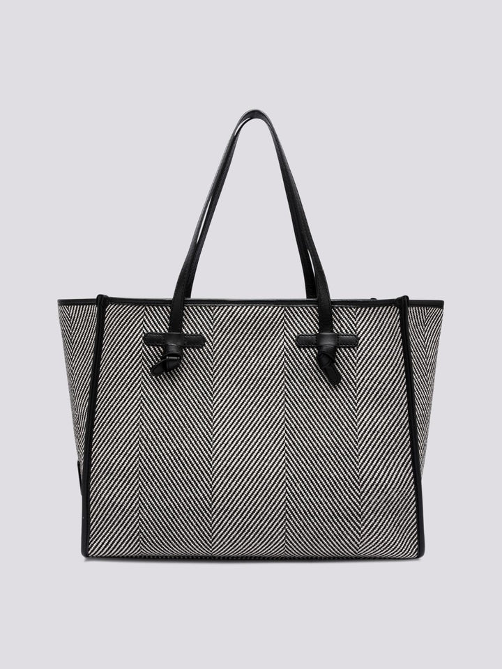 Shopping Marcella in tessuto spiga nero bianco BS 6850/23AI SPIGA 11647 GIANNI CHIARINI 