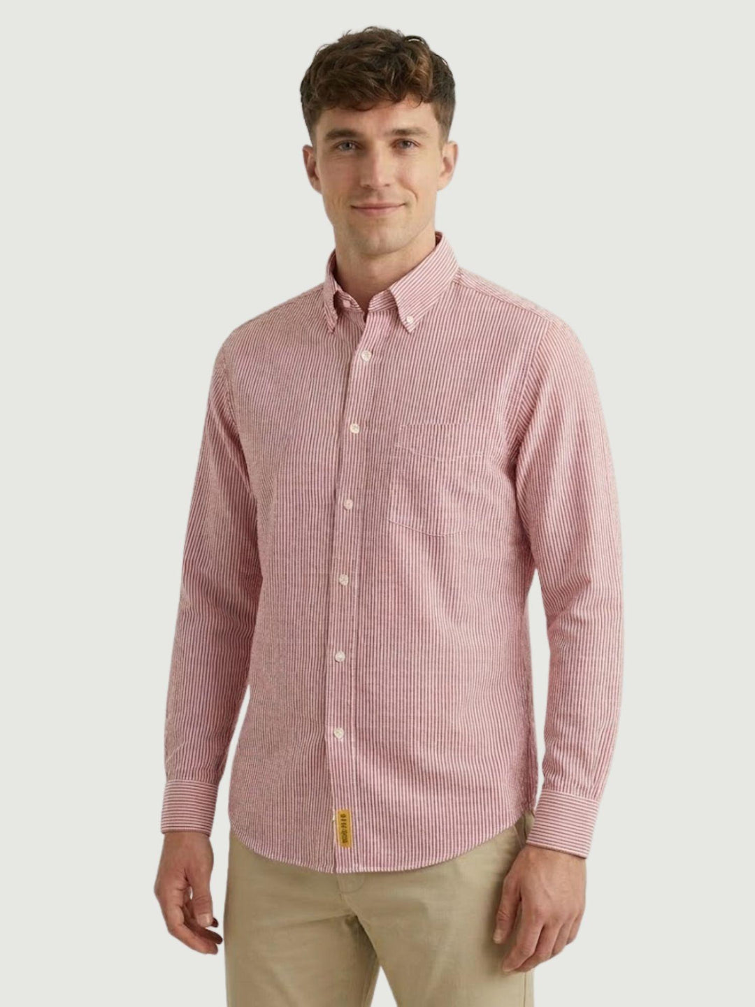 Camicia in cotone a righe bianche e rosse BRAD/SEB16S36 02 BAGGIES 