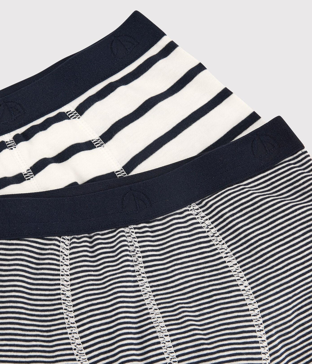 CONFEZIONE DI 2 BOXER A RIGHE RAGAZZO A01DF 00 PETIT BATEAU 