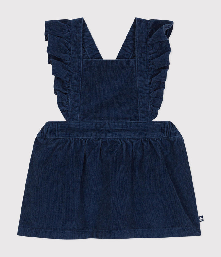 Abito smanicato in velluto blu A0AYR 01 PETIT BATEAU 