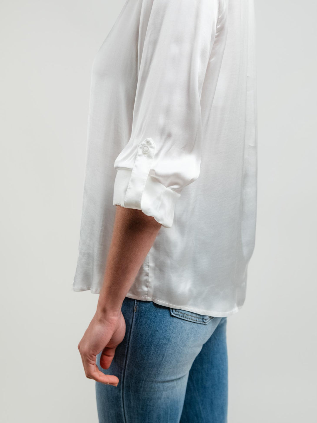 Camicia in raso biancA