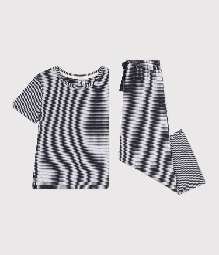 Pigiama millerighe bambina A0CK1 02 PETIT BATEAU 