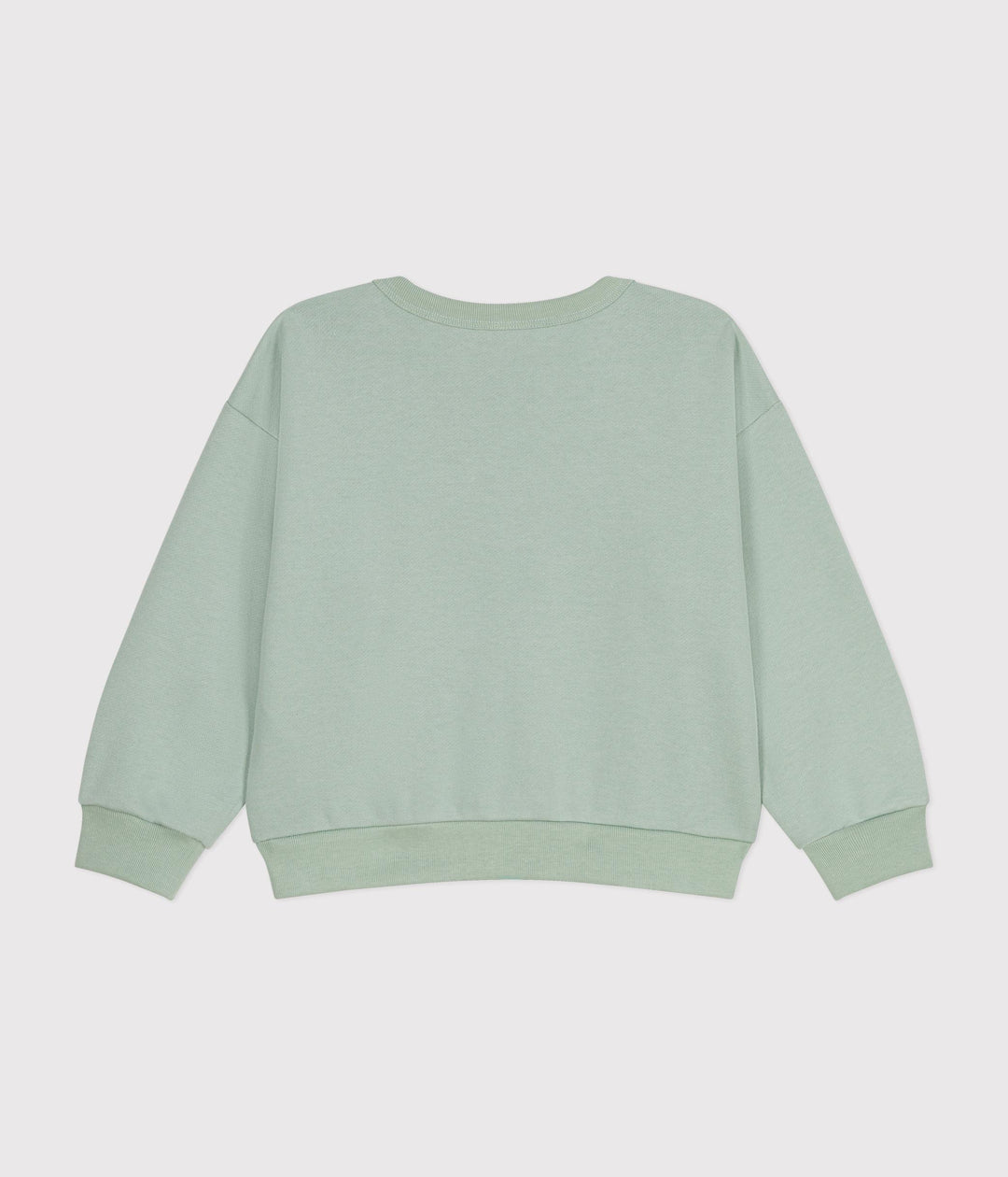 MAGLIA IN TESSUTO FELPATO VERDE  BAMBINA A0A5J 02 PETIT BATEAU 