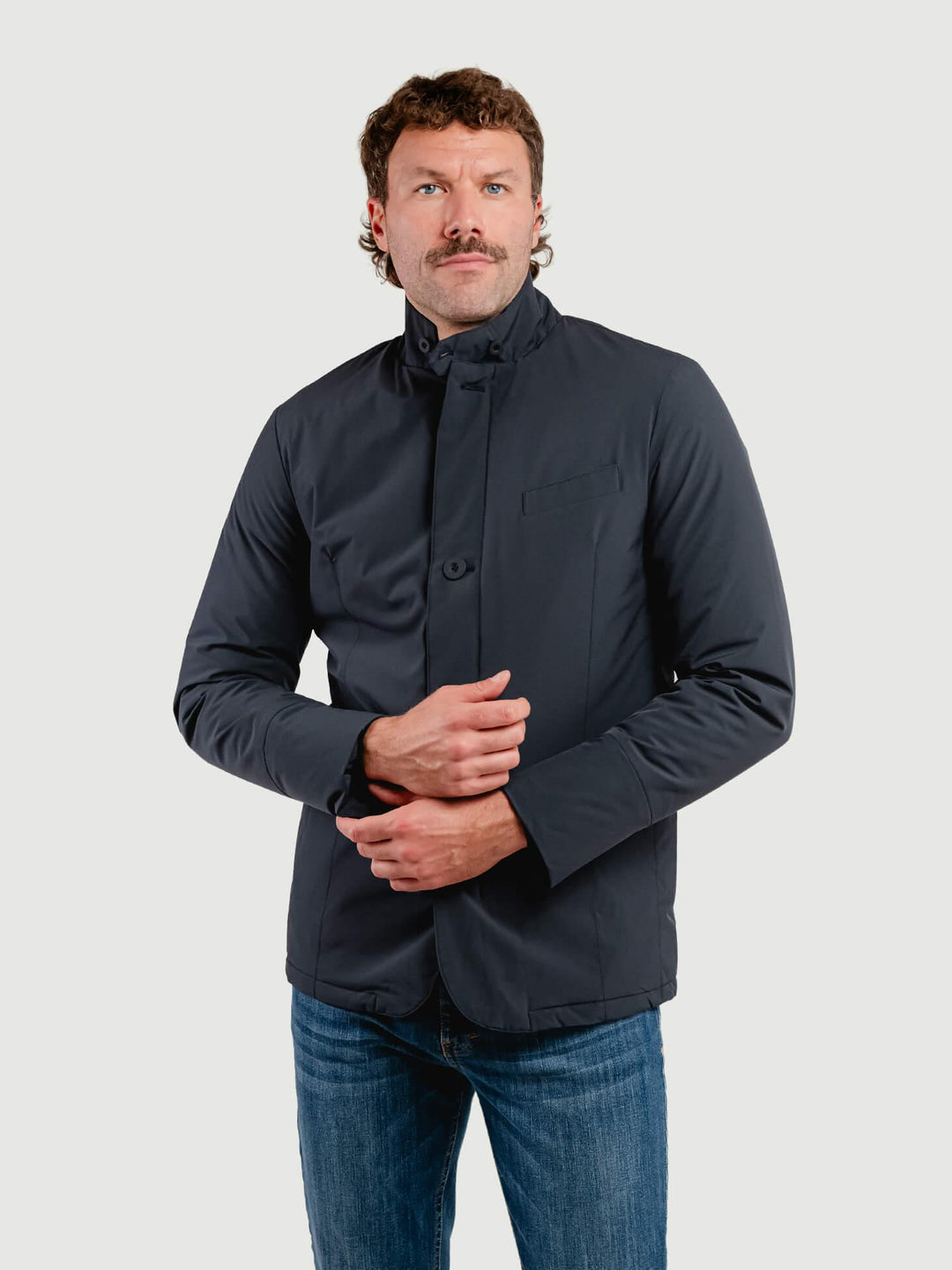 GIACCA 100 GRAMMI IN NYLON BLU BU26W03JKCOAT 201 ANDREA MORANDO 