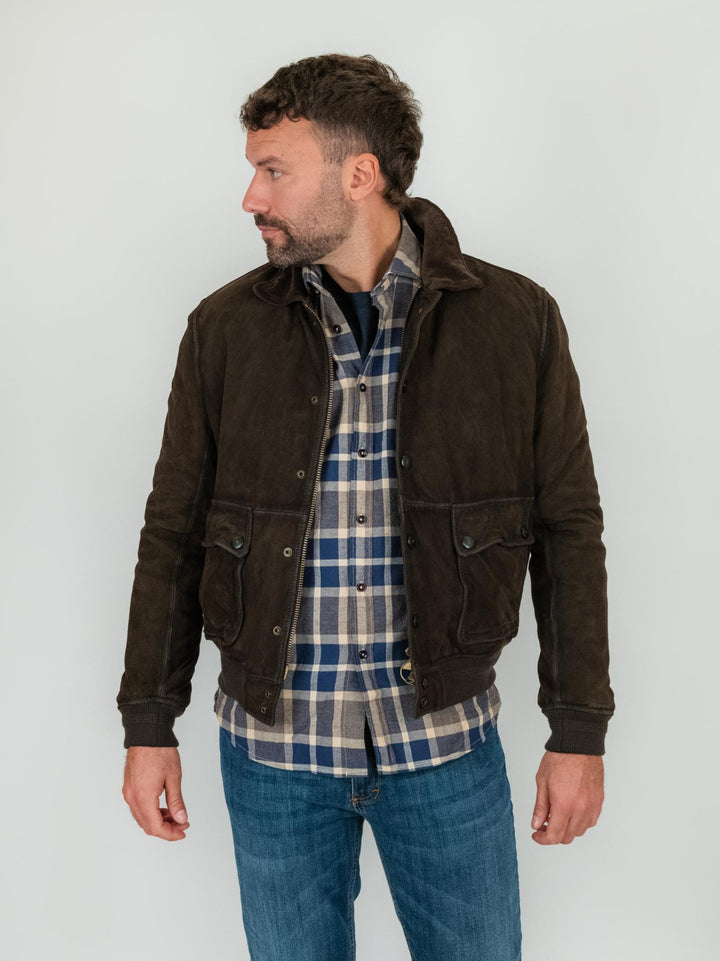 GIACCA OTTAVIANO IN CAMOSCIO E VELLUTO OTTAVIANO 06 JACK LEATHER 