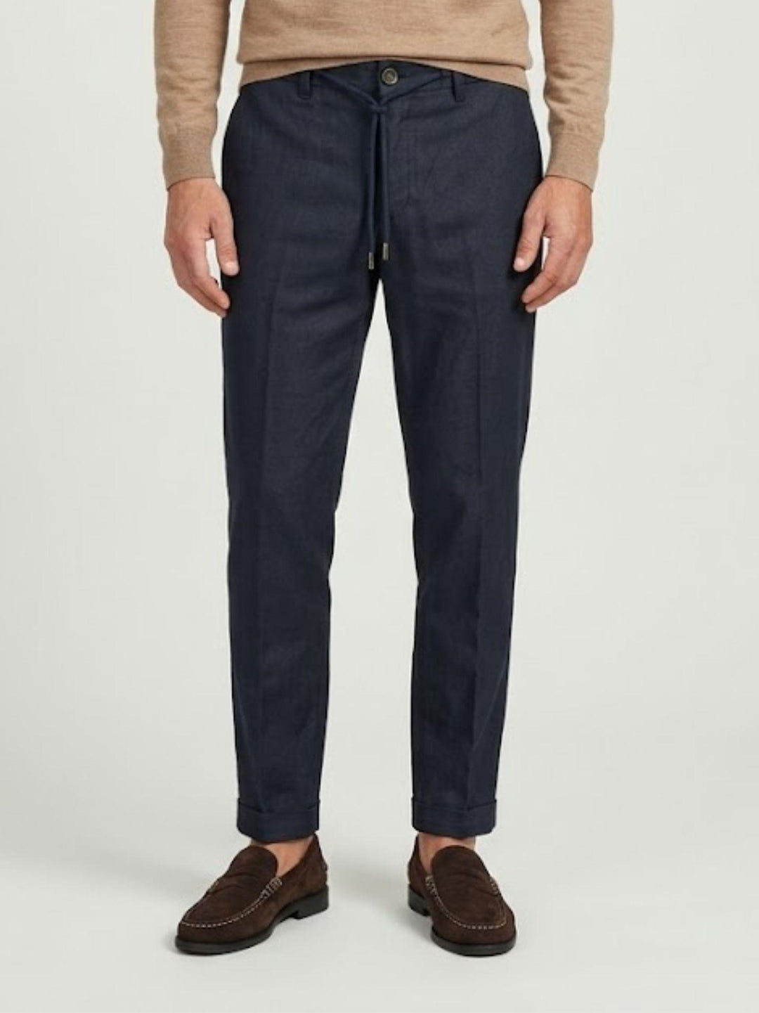 Pantalone in liocell con coulisse navy Y0007M 7000 ANDREA MORANDO 