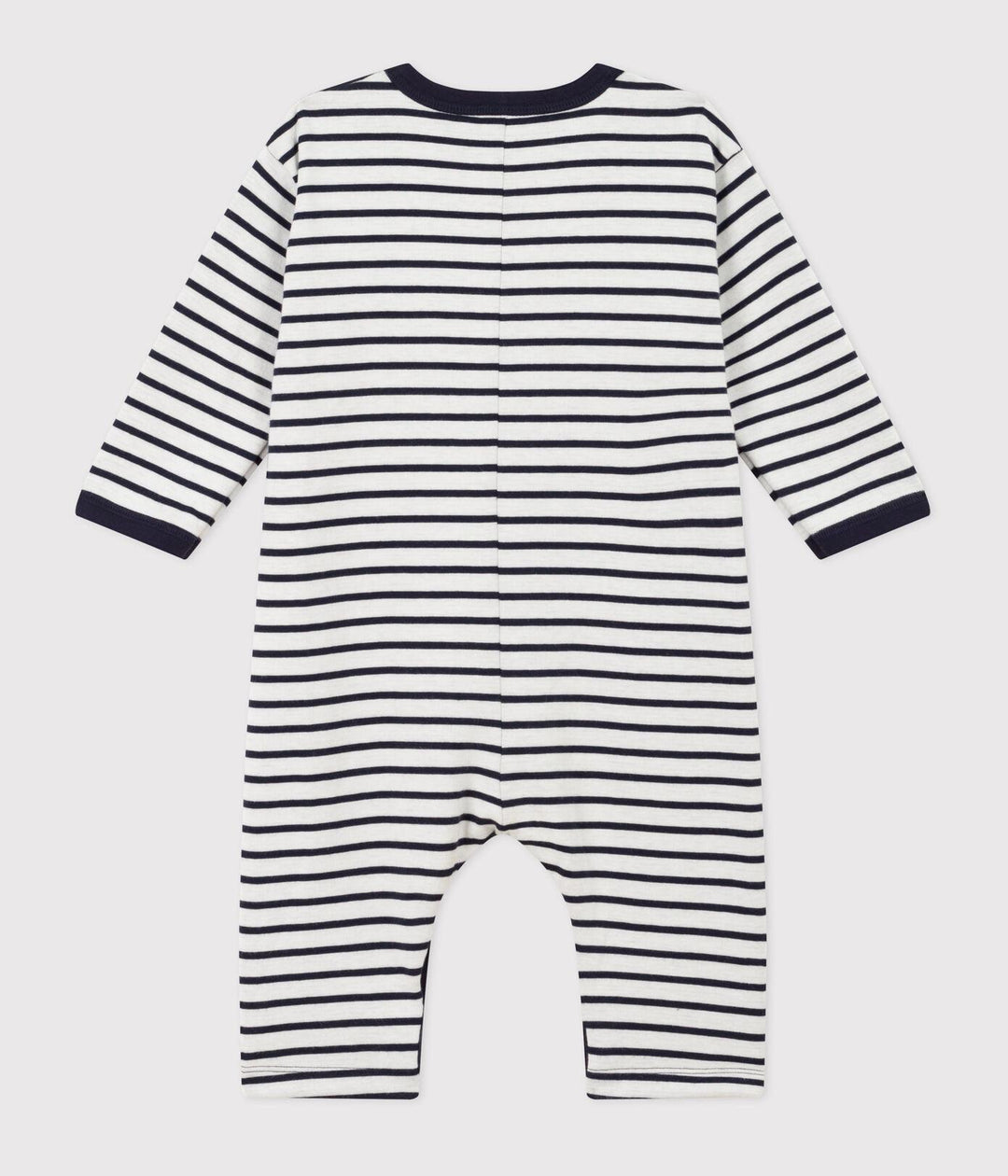 TUTINA LUNGA IN JERSEY SPESSO A RIGHE STILE MARINIÈRE PER BEBÈ A08BV 01 PETIT BATEAU 