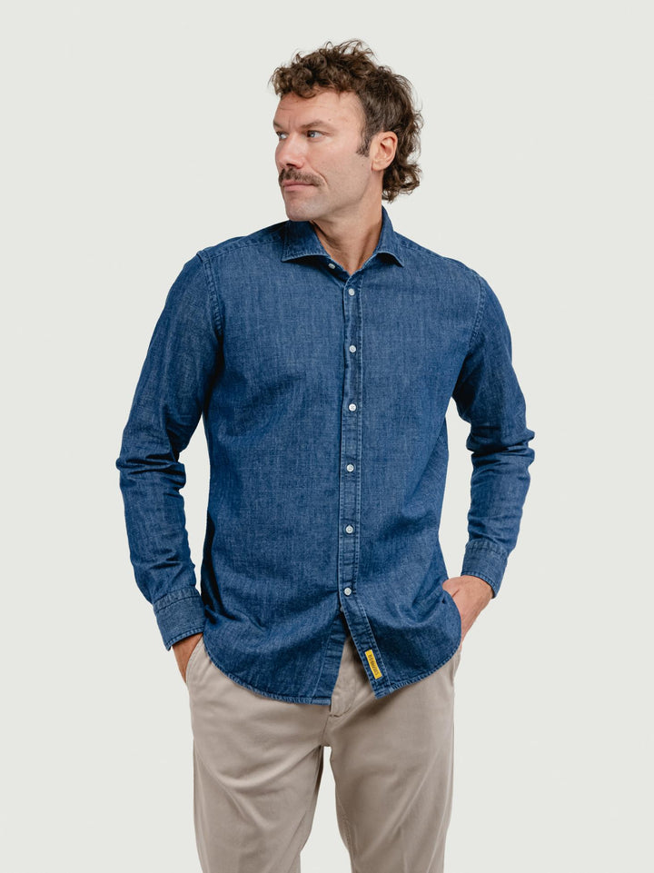 CAMICIA BRADFORD IN DENIM SCURO BRADFORD/DEN26 02 BAGGIES 