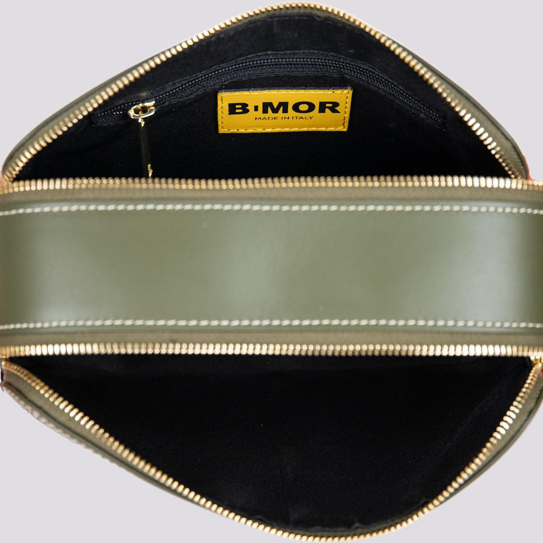 BORSA A TRACOLLA MAXI YOURSIN PELLE verde militare MAXI YOURS VERDE MILITARE BIMOR 
