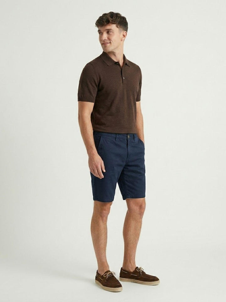 Bermuda in cotone piquet navy BU26S29BEPA1576PIQUET 200 ANDREA MORANDO 