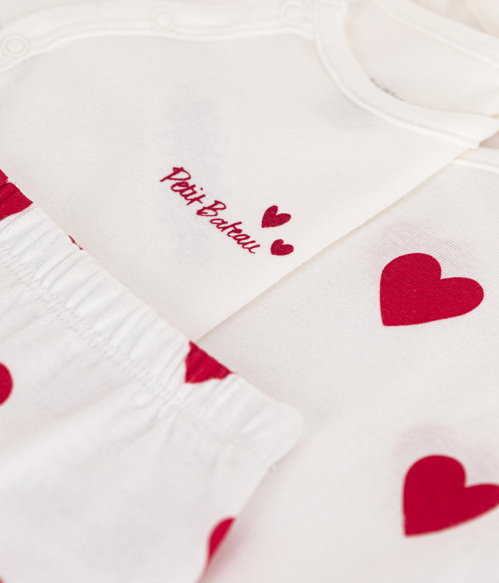 COMPLETO CON 3 PEZZI A RIGHE IN COTONE PER BEBÈ A09J5 01 PETIT BATEAU 