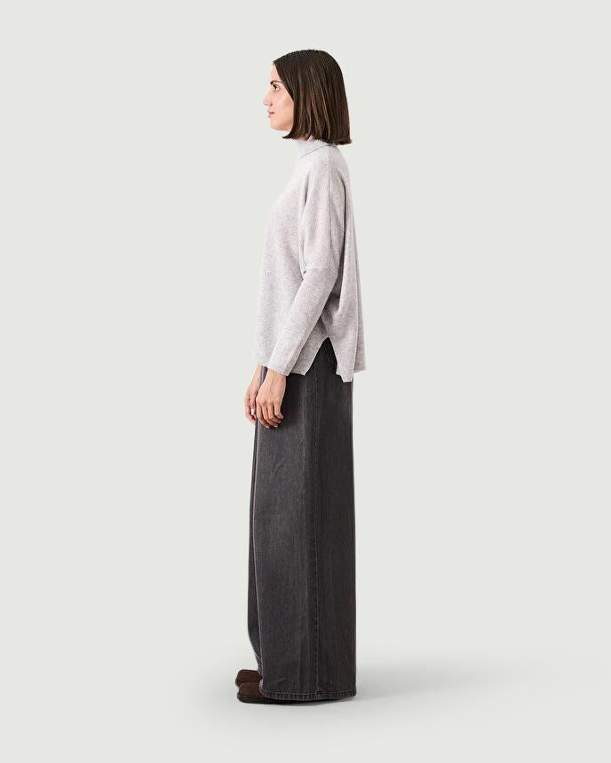DOLCEVITA CLARA IN CASHMERE ECO-FRIENDLY GRIGIO CHIARO CLARA LIGHT GREY ABSOLUT CASHMERE 