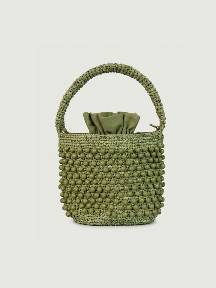 Borsa a mano in rafia salvia RAFI343 61 ANDREA MORANDO 