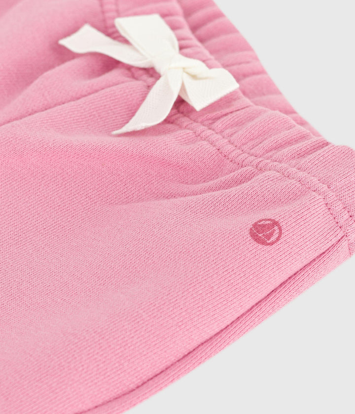 Pantaloni in cotone tinta unita rosa bebé A0EJB 11 PETIT BATEAU 