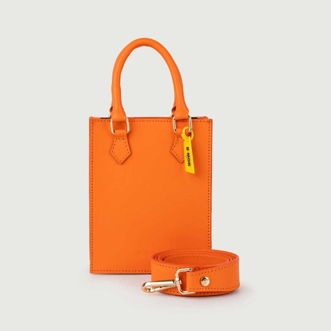 BORSA IN PELLE ARANCIO BABY BABY ARANCIONE BIMOR 