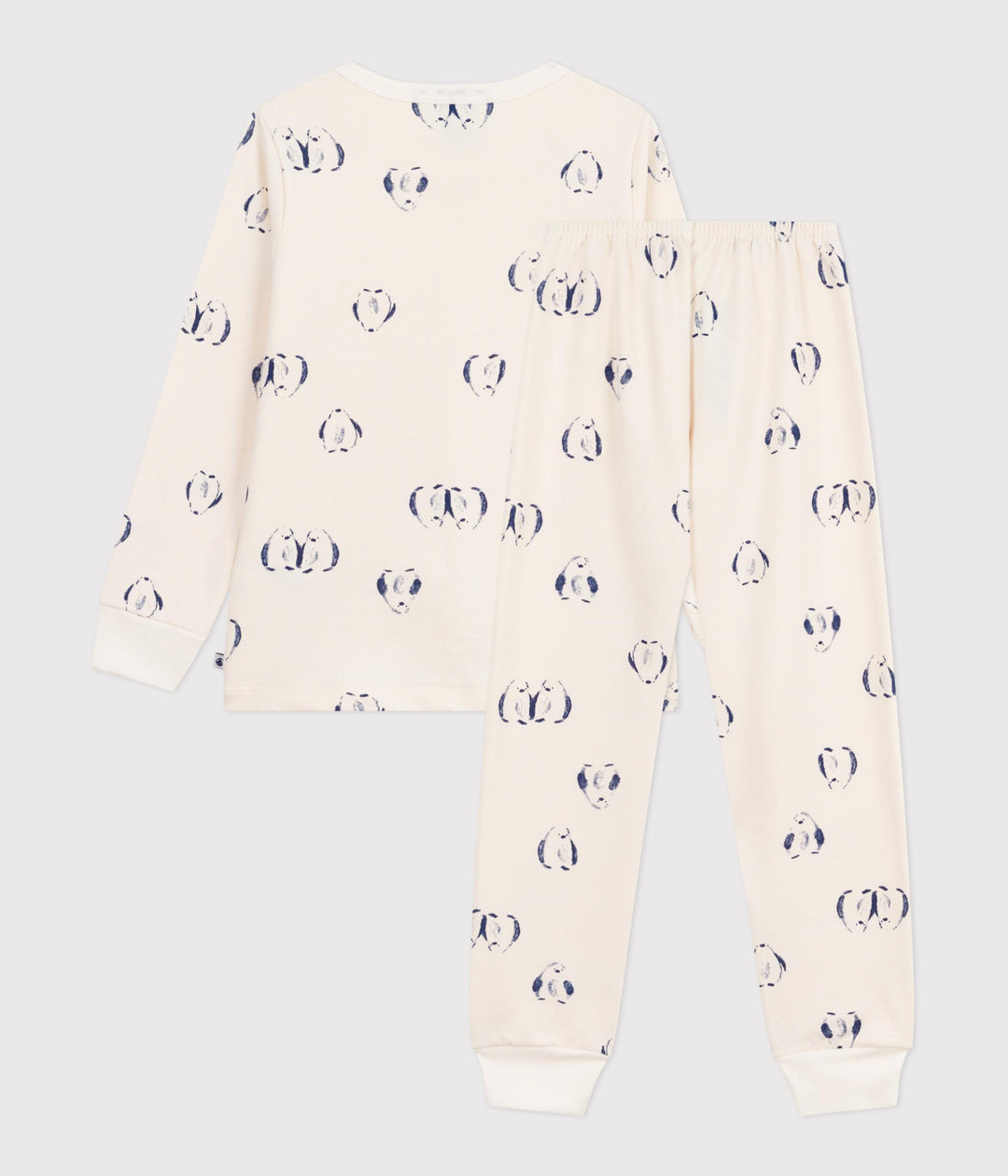 Pigiama bambino in tessuto felpato con pinguini stampati A0DS7 01 PETIT BATEAU 