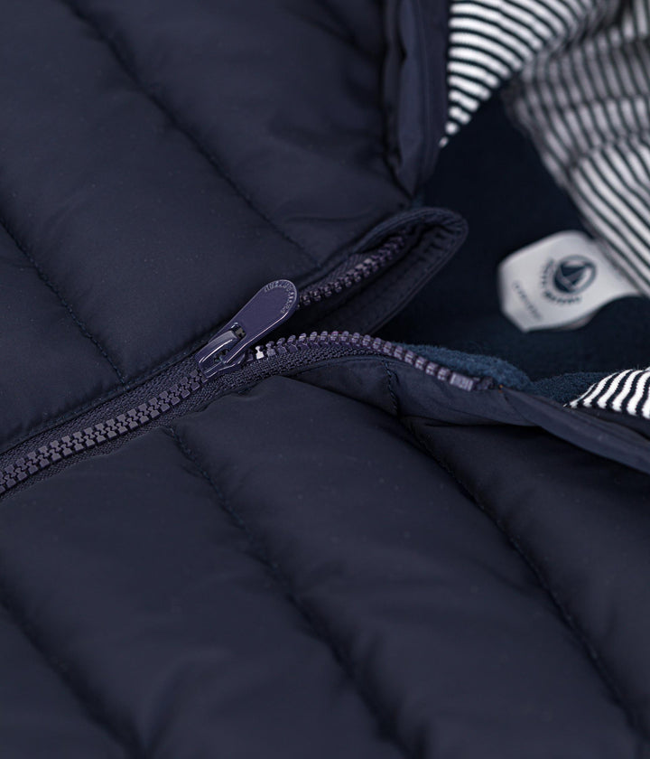 Piumino blu foderato in pile A0B40 01 PETIT BATEAU 