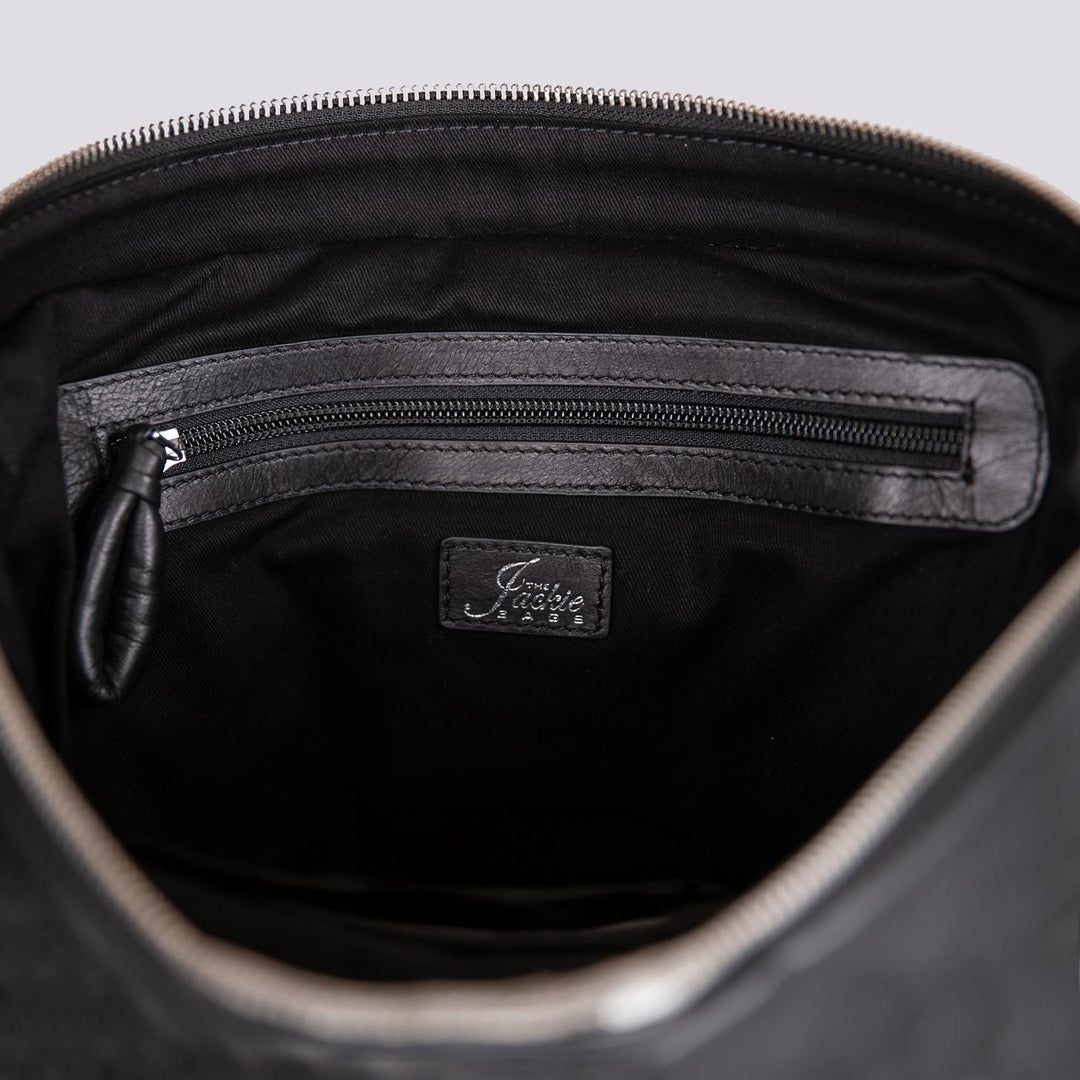 BORSA IN PELLE IMBOTTITA NERA MRLN 20 JACK LEATHER 