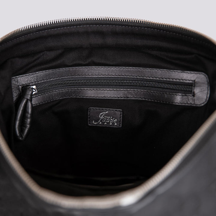 BORSA IN PELLE IMBOTTITA NERA MRLN 20 JACK LEATHER 