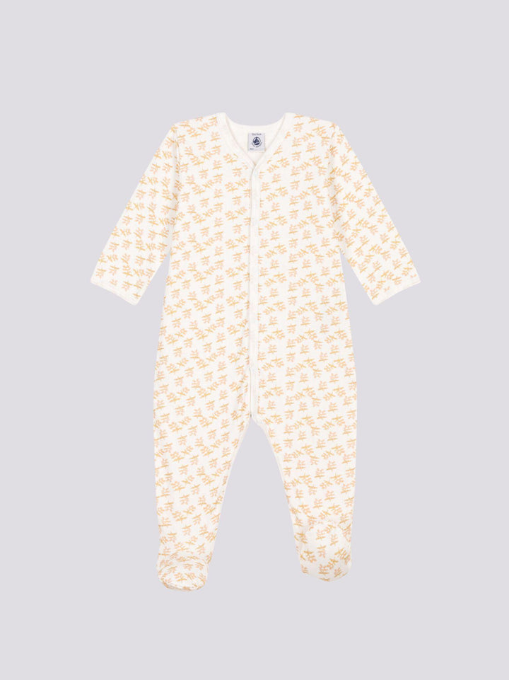 PIGIAMA IN TUBIQUE A FIORI PER BEBÈ A08YY 01 PETIT BATEAU 
