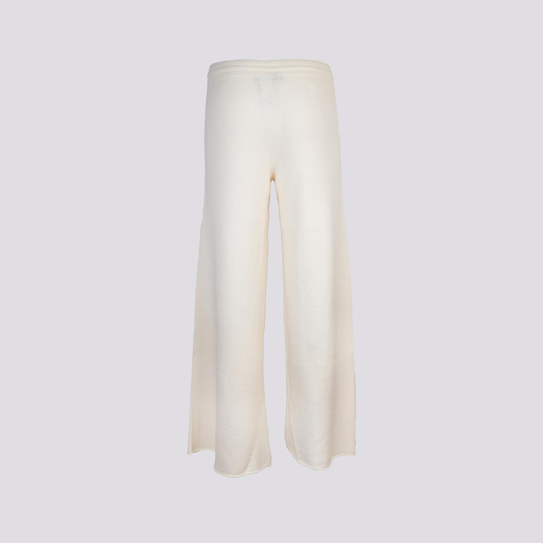 Pantalone a palazzo in maglia panna 0370/176 0248 BIMOR 