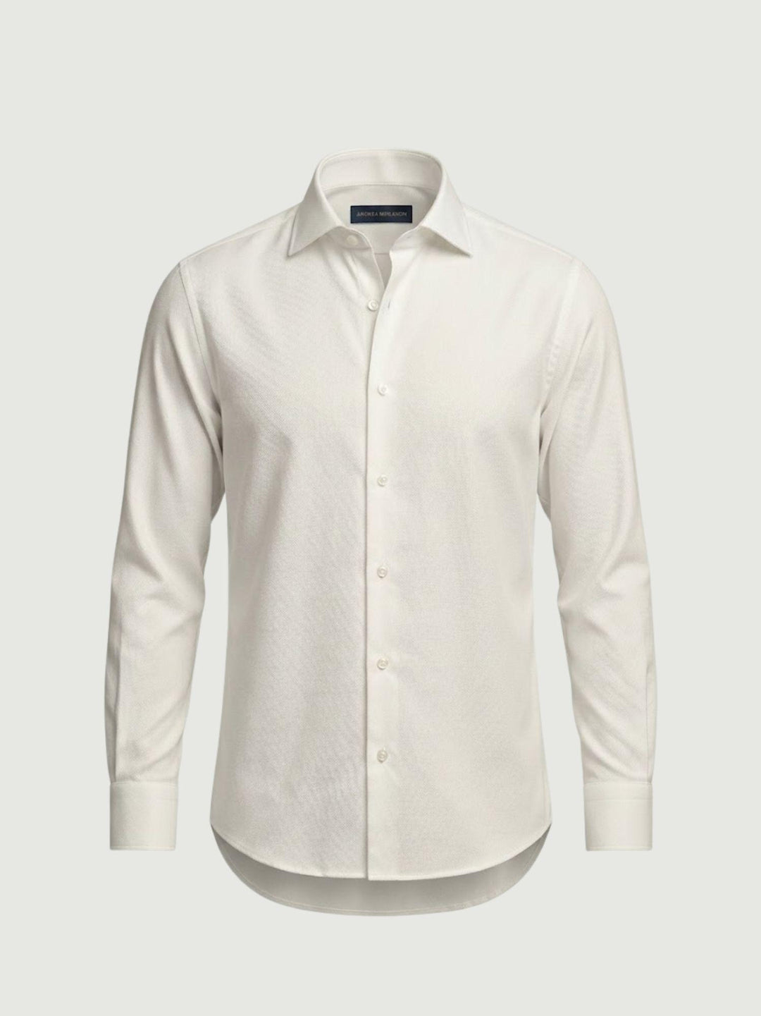 Camicia collo francese in cotone bianca regular PLATINOSPEC/REG 5041-00 ANDREA MORANDO 
