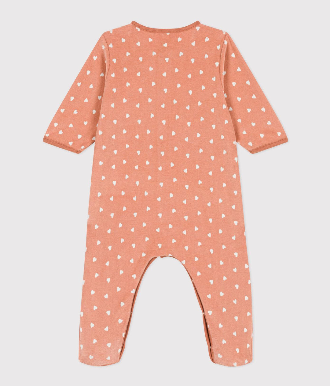 PIGIAMA BEBÈ IN CINIGLIA con piccoli cuori A087Y 01 PETIT BATEAU 