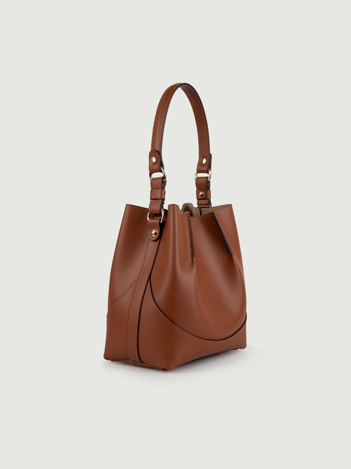 MINI SECCHIELLO IN PELLE MARRONE 389 CUOIO GIANNI NOTARO 