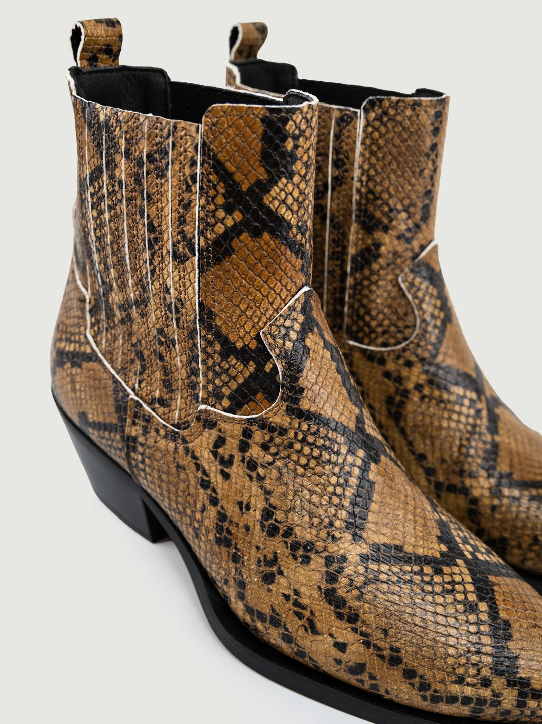 STIVALETTO TEXANO STAMPA PITONE CARAMELLO 5548 02 ALPE 