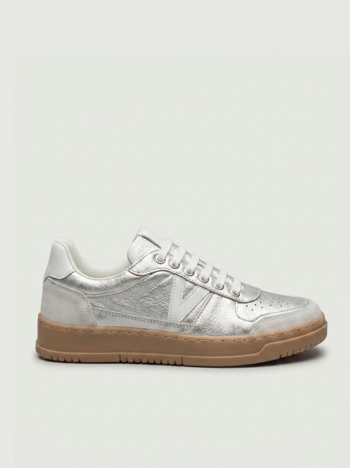 Sneaker College in pelle metallizzata argento SUCOLLA MARG V2 