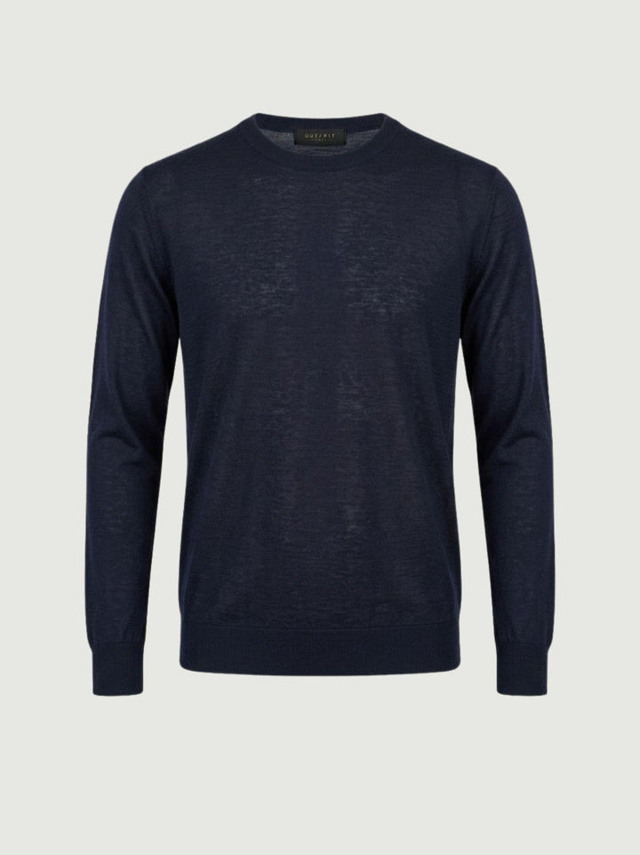 Maglia in tencel navy 6-LY0014 7000 ANDREA MORANDO 