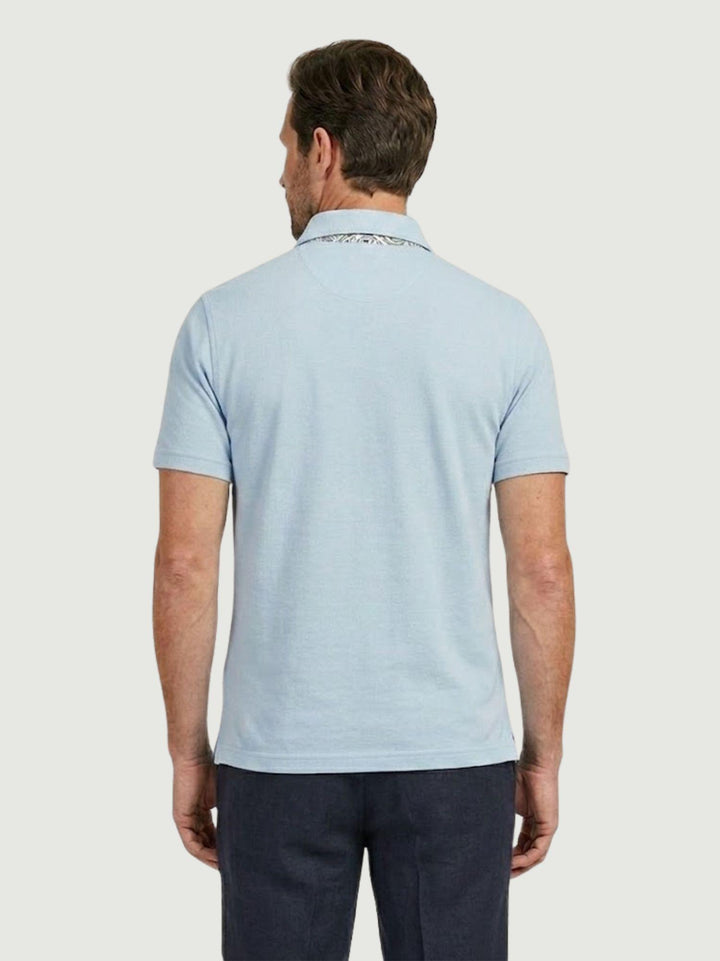 Polo in cotone piquet azzurro chiaro BU26S07POPIQUETCOGMT 240 ANDREA MORANDO 