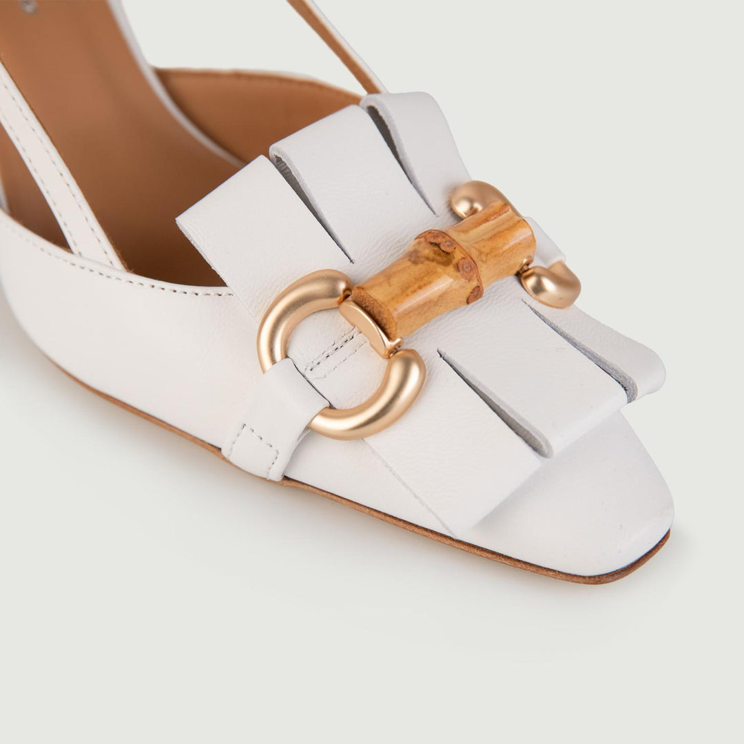 Décolleté SLING BACK BIANCA L5602 BIANCO ANDREA MORANDO 