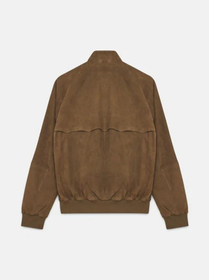 Giacca G9 in pelle scamosciata Dark Olive BRCPS0939 699 BARACUTA 