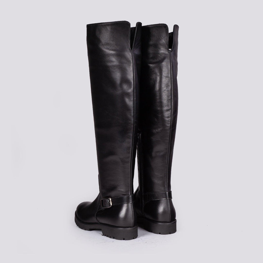 STIVALE ALTO IN PELLE NAPPA