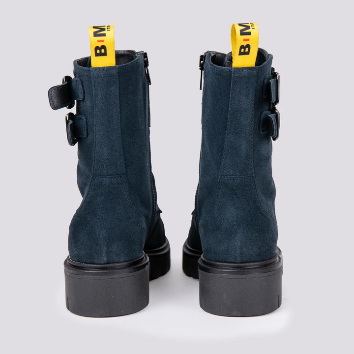 ANFIBIO BiMOR CON DOPPIA FIBBIA IN CAMOSCIO BLU 72/C/bimor BLUENAVY ANDREA MORANDO 