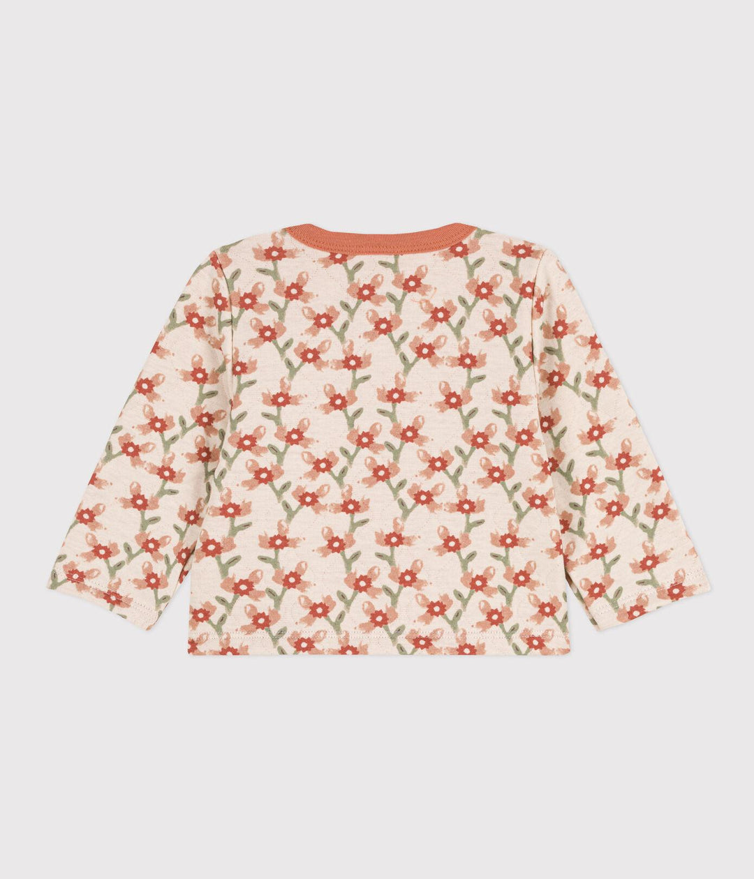 CARDIGAN TRAPUNTATO IN TUBIQUE CON STAMPA FLOREALE A0924 01 PETIT BATEAU 