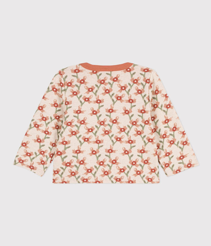 CARDIGAN TRAPUNTATO IN TUBIQUE CON STAMPA FLOREALE A0924 01 PETIT BATEAU 