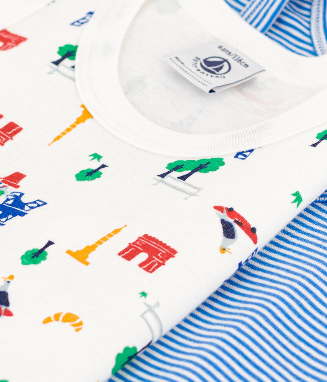 CONFEZIONE DA 2 CANOTTIERE BAMBINO IN COTONE PARIGI A0AB4 00 PETIT BATEAU 