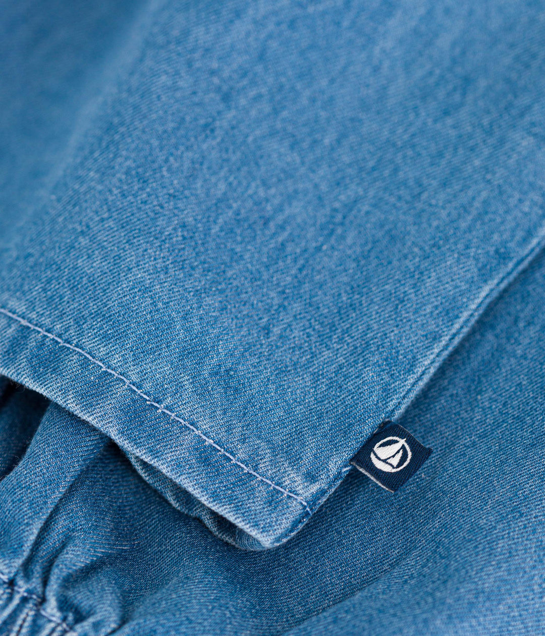 Blusa a maniche lunghe in denim A0B6C 01 PETIT BATEAU 